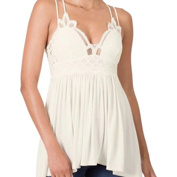 07 BOHO CHIC CROCHET LACE CAMI - Picture 2 of 3
